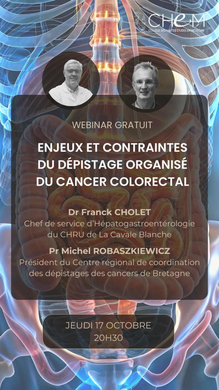 Lire la suite à propos de l’article Webinar « Le dépistage du cancer colorectal – enjeux et